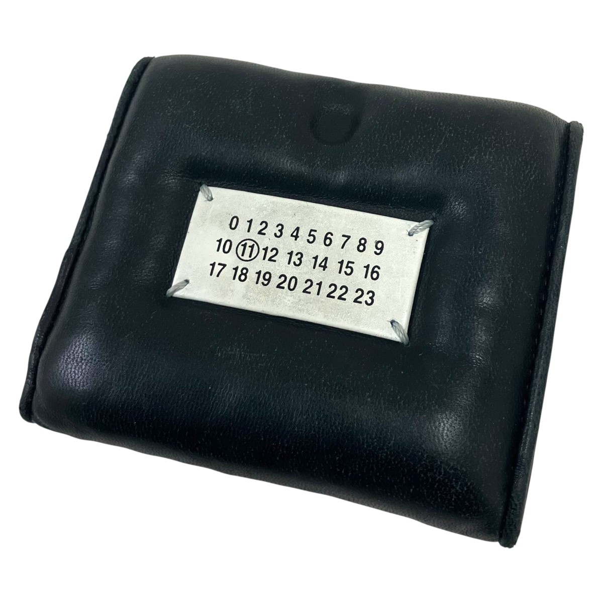 【中古】Maison Margiela 「GLAM SLAM 瓦ゲットー」 3つ折り銭入れ S56UI0138 黒いこと×白いこと 【300426】（メゾンマルジェラ）