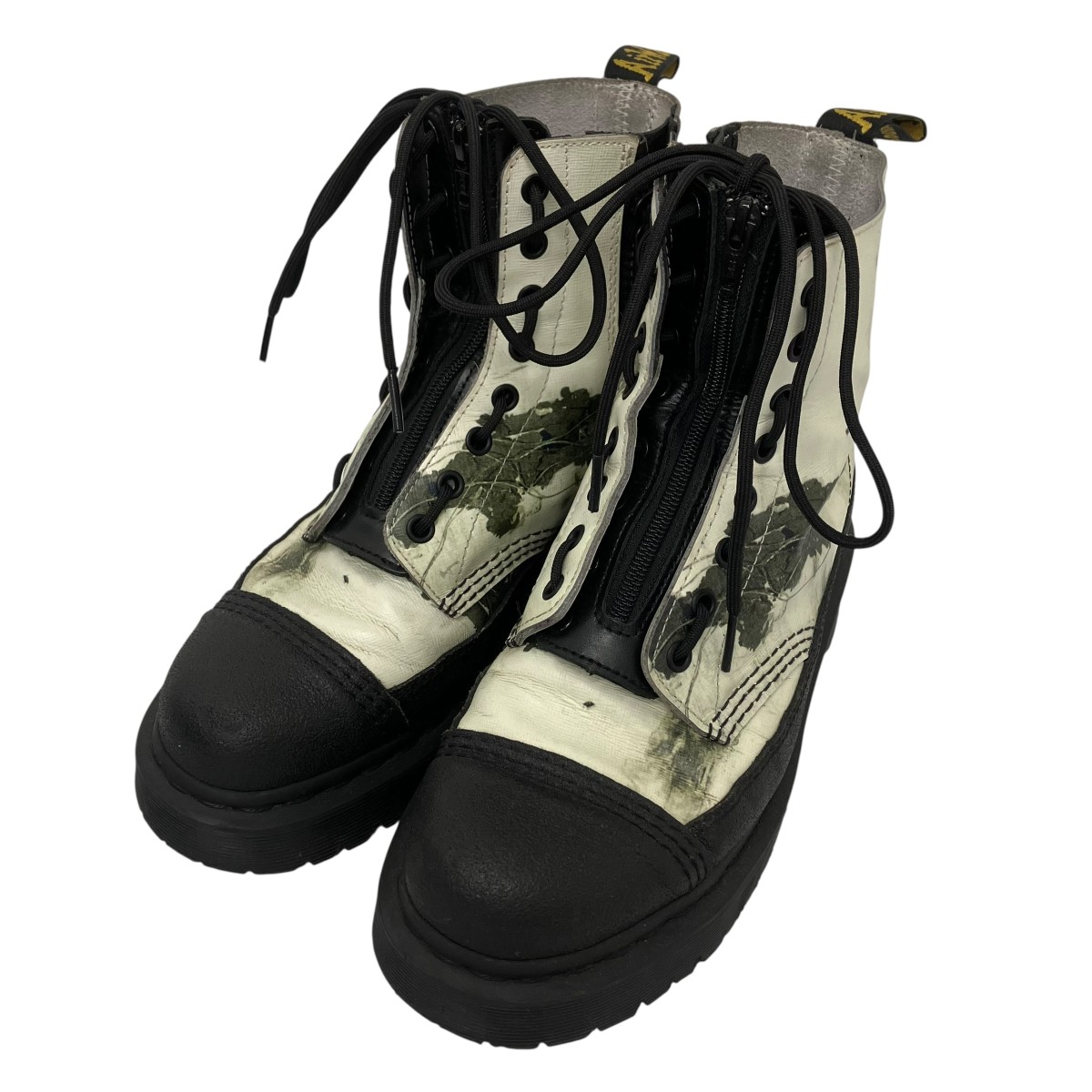 【中古】\u003cBR\u003eDr．Martens×NINE INCH NAILS\u003cBR\u003e8大広間ブーツ 薄墨色 大いさ：UK7(25.5-26糎)\u003cBR\u003e【通貨価値思いなおす】