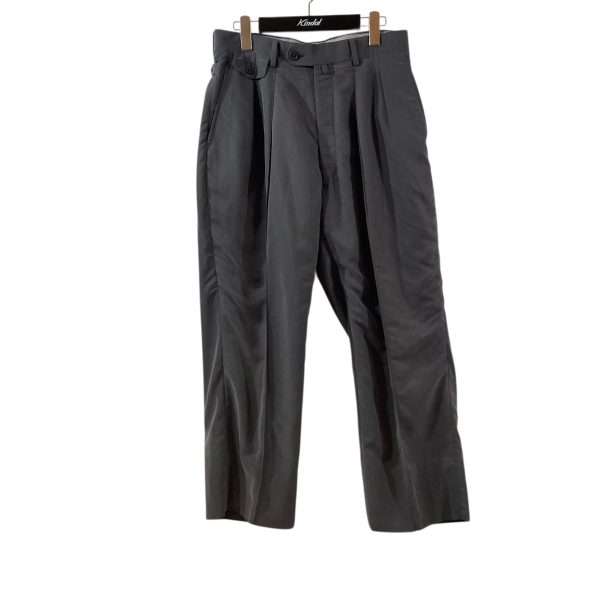 【中古】\u003cBR\u003eRAINMAKER\u003cBR\u003ePEACHPOPLIN WIDE TROUSERS スラックス RM232-015 薄墨色 大きさ：3\u003cBR\u003e【必要経費思いかえす】