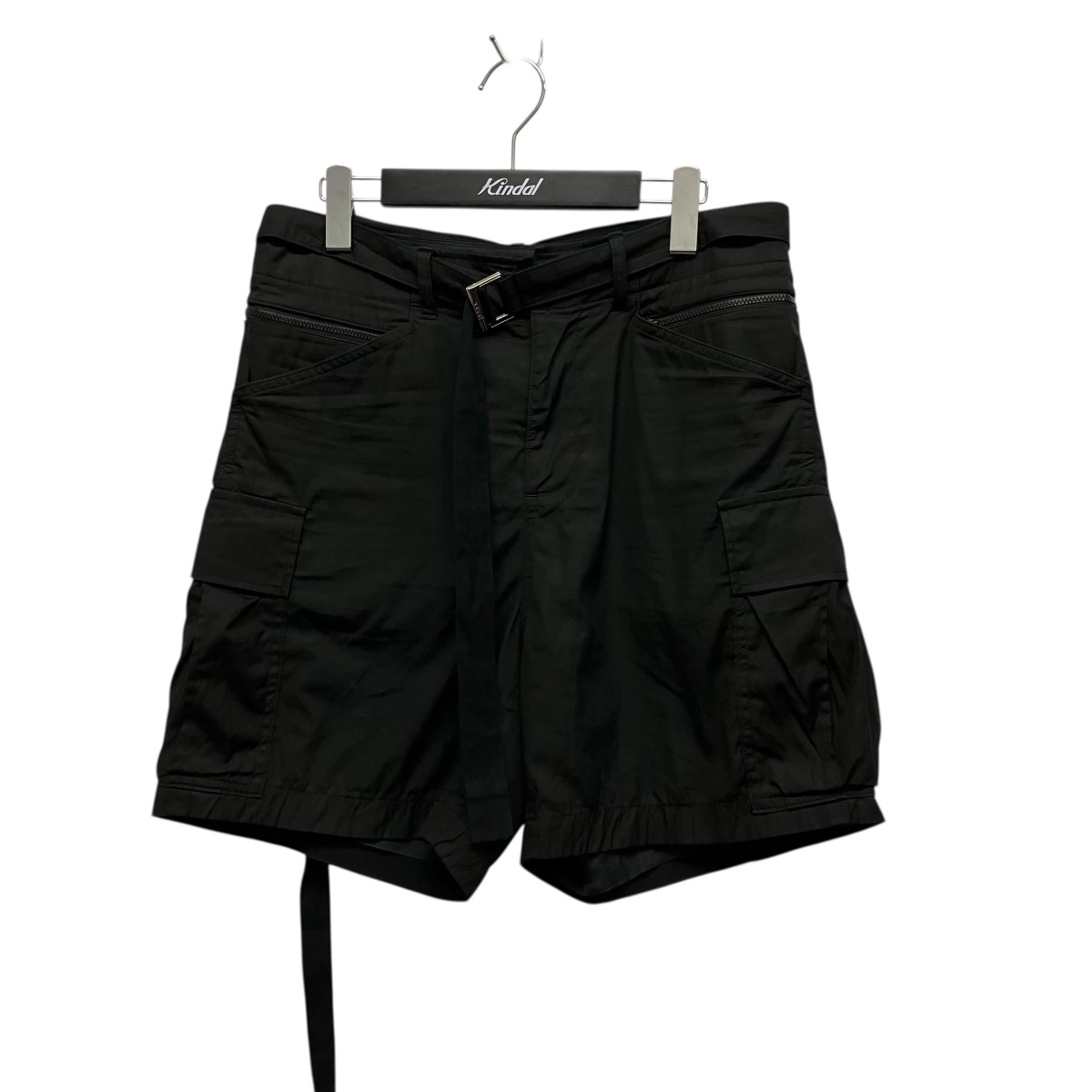 【中古】sacai ベルテットハーフパンツ 24-03407M 黒いこと 大いさ：1 【300426】（サカイ）