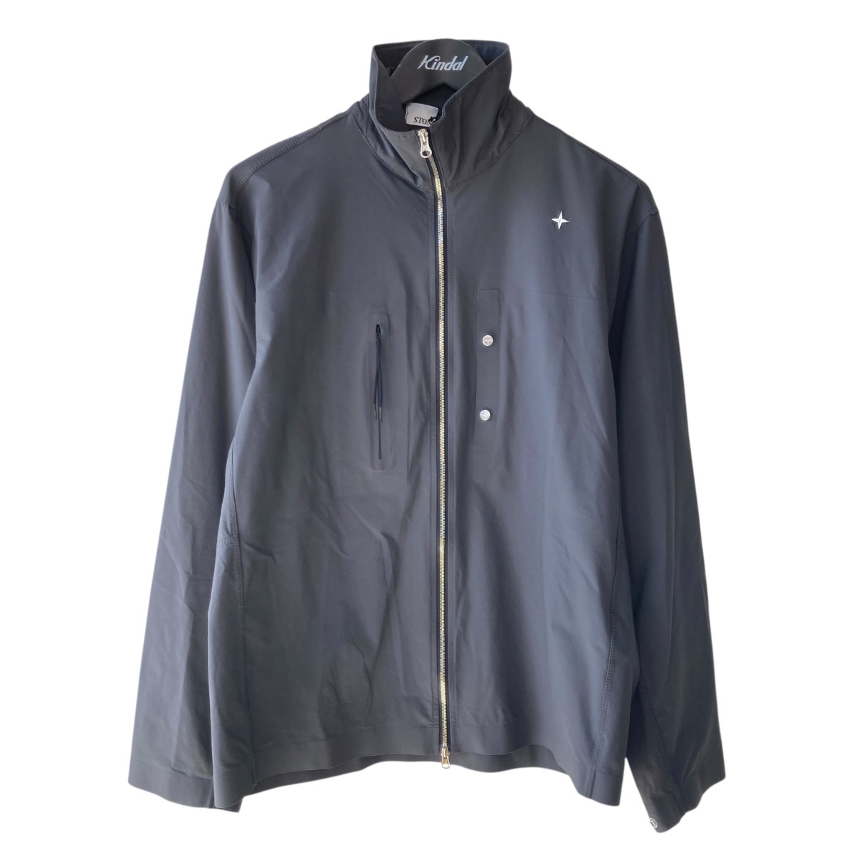 【中古】STONE ISLAND Bi-Stretch Nylon Tela Overshirt ジップアップ プルオーバー上衣 K1S151200019 薄墨色 大きさ：S 【010526】（ストーンアイランド）