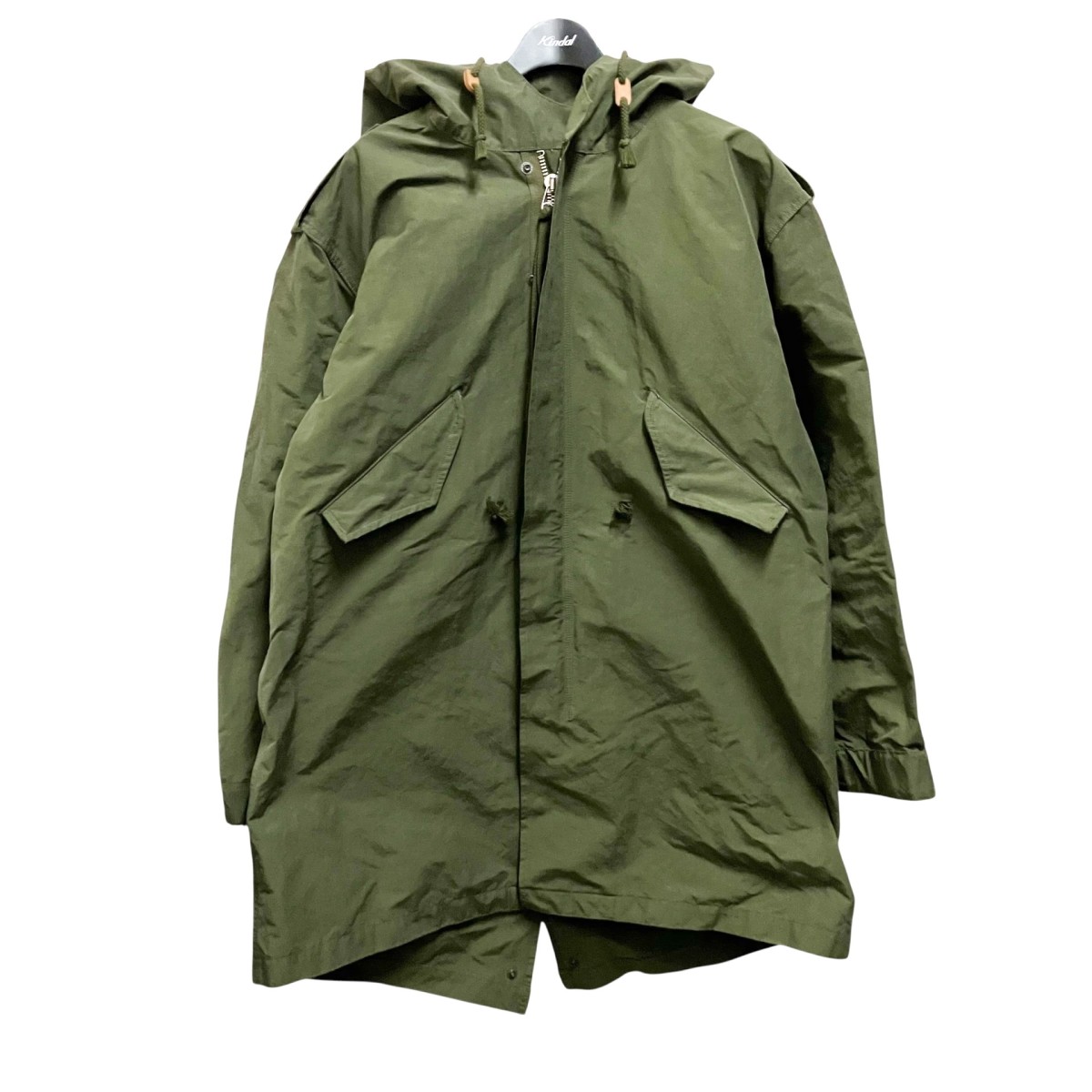 【中古】cantateFish Tail Parka 塩縮加工パーカー 19SSCA0144 グリーン サイズ：0【価格見直し】｜ブランド古着のカインドオル