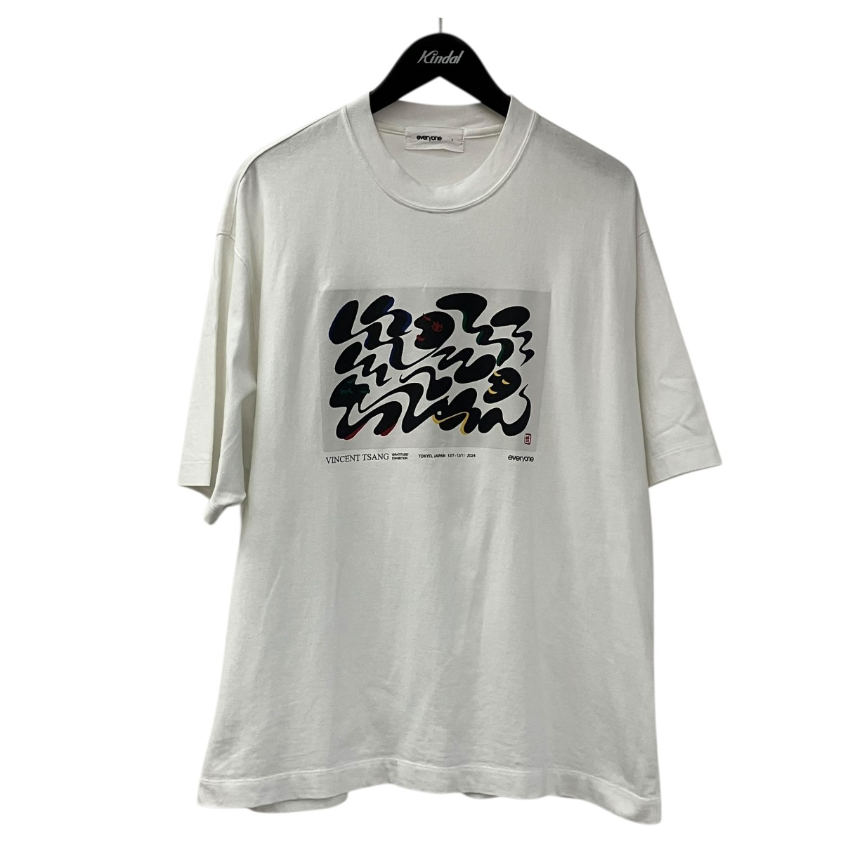 【中古】everyone EV23-CS06 VINCENT TSANG Logo Tee 半袖カットソー 白いこと 大きさ：L 【010526】（エブリワン）