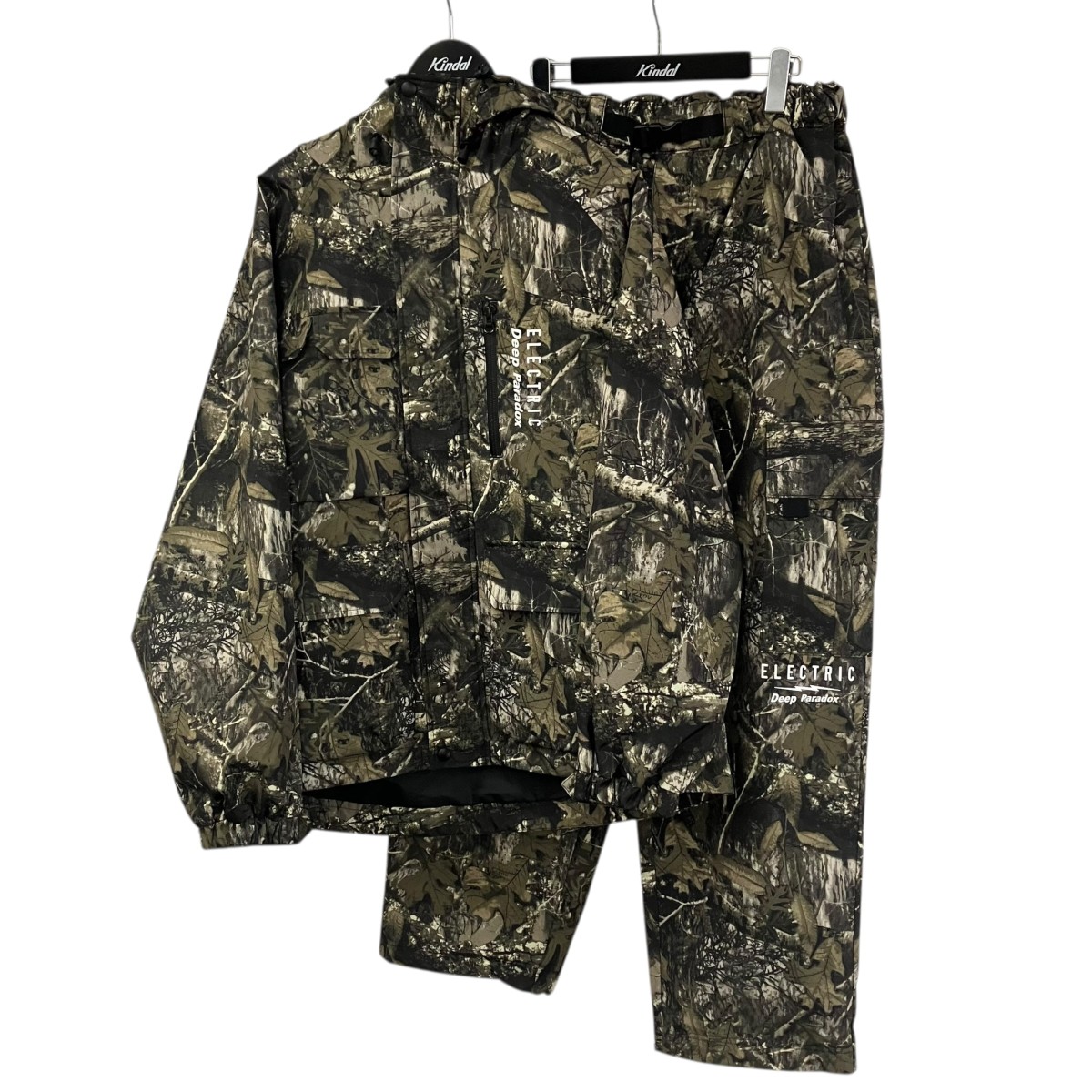 【中古】ELECTRIC×DEEPPARADOX コラボセットアップ E25FJ01DP リアルツリーカモ セットアップ背広 オリーブ 大いさ：M 【270526】（エレクトリック×ディープパラドックス）