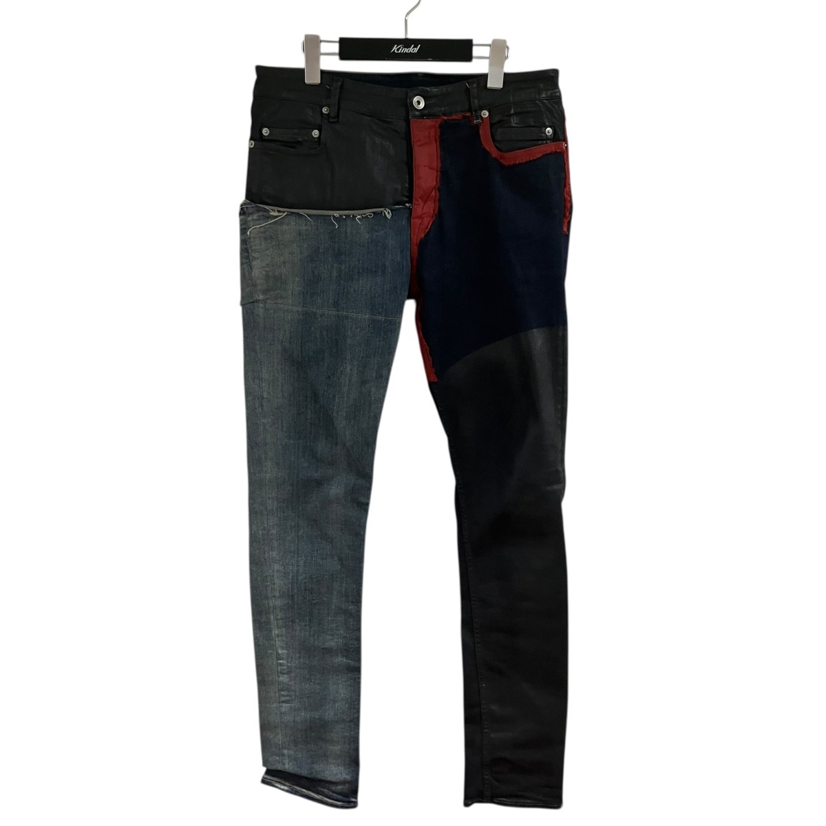 【中古】DRKSHDW ファブリックスウィッチング タイロンカット スキニー ジーンズ ズボン下 マルチ色つや 大きさ：33 【010526】（ダークシャドウ）