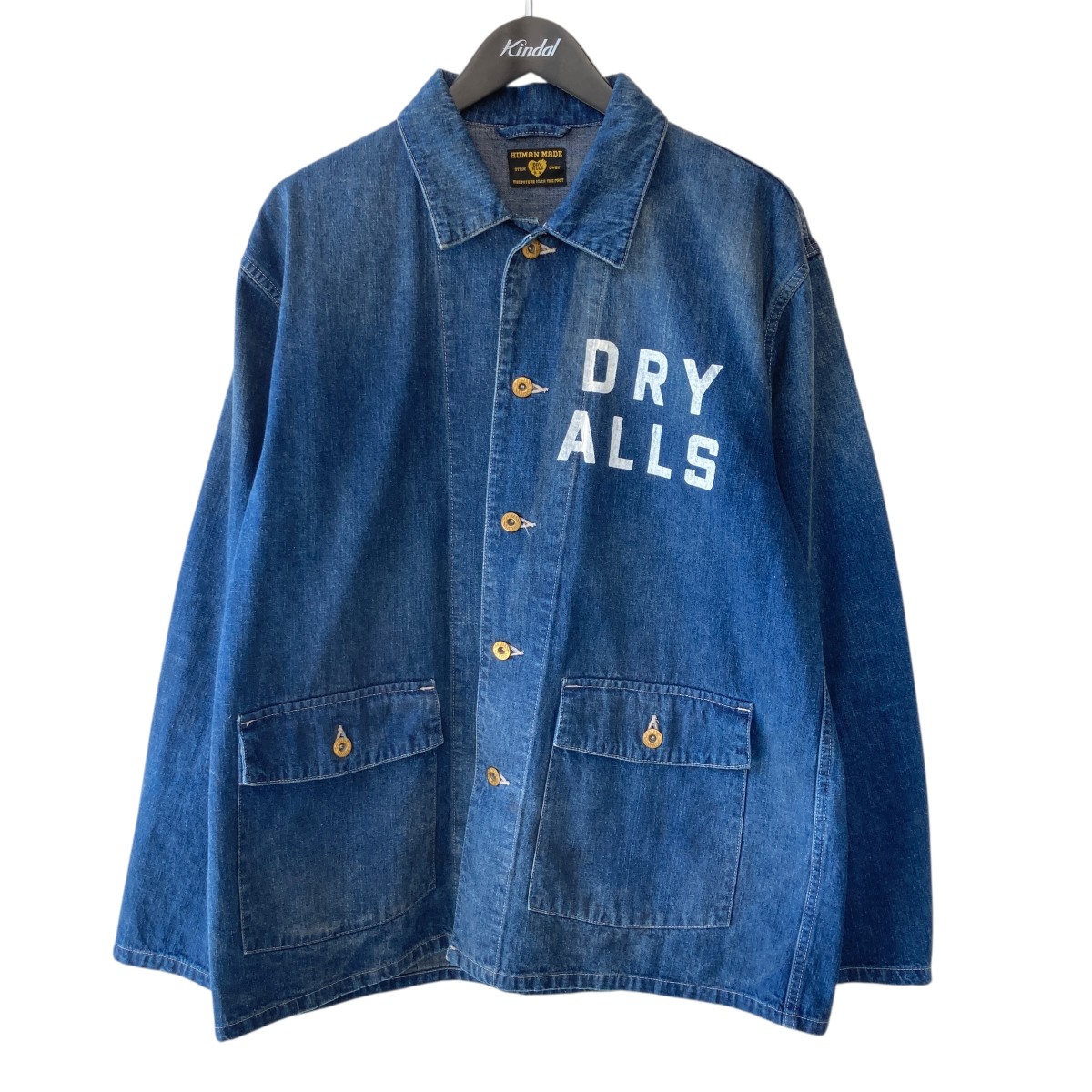 【中古】HUMAN MADE Military Denim Coverall Jacket デニムカバーオール HM28JK004 インディゴ 大きさ：M 【010526】（ヒューマン御手伝いさん）