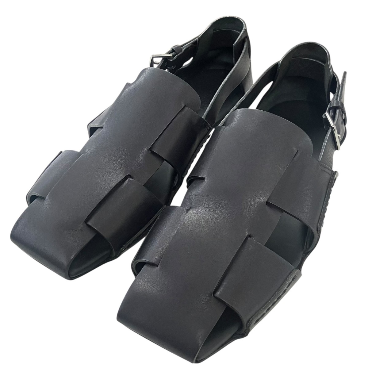 【中古】HERMES グルカサンダル 黒いこと 大きさ：40 1/2 【010526】（エルメス）