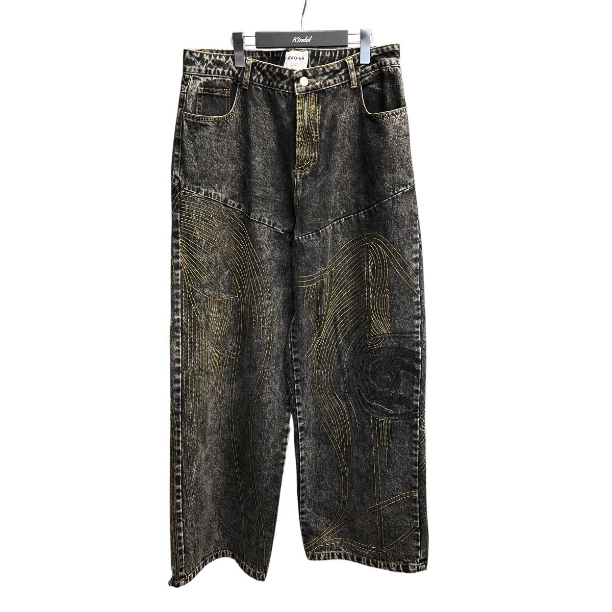 【中古】SEAO-KR バギーデニムパンツ 黒いこと 大きさ：2XL 【010526】（シーオ）