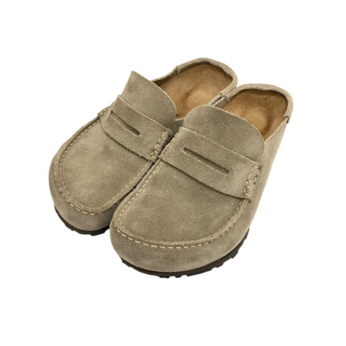 【中古】BIRKENSTOCK 【NAPLES WRAPPED】 ハーフクロッグ トープ 大きさ：26珊 【040626】（ビルケンシュトック）