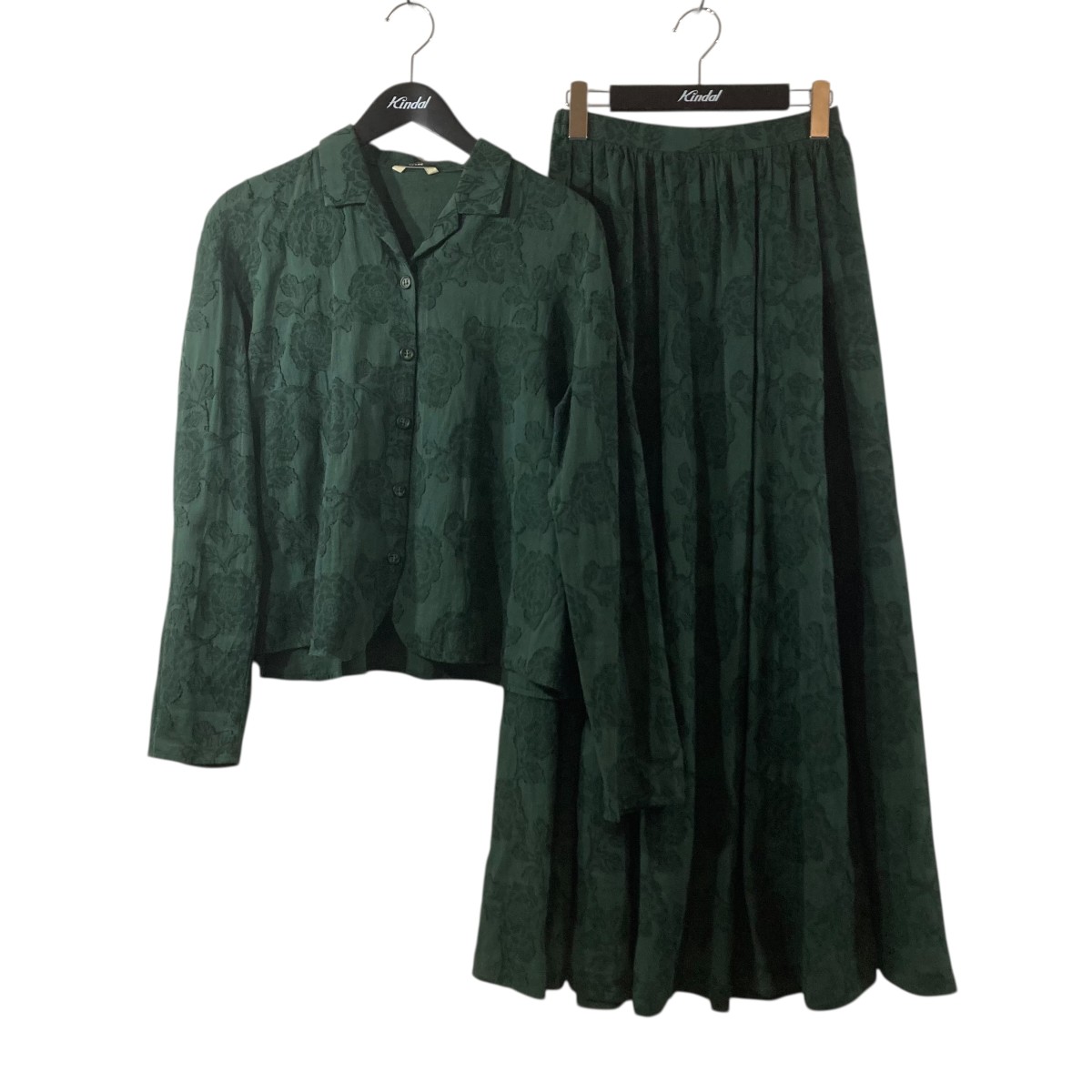 【中古】\u003cBR\u003eCLANE\u003cBR\u003eFLOWER JACQUARD SET UP セットアップトップ 16122-4251 緑であること 大きさ：Free\u003cBR\u003e【必要経費思いかえす】
