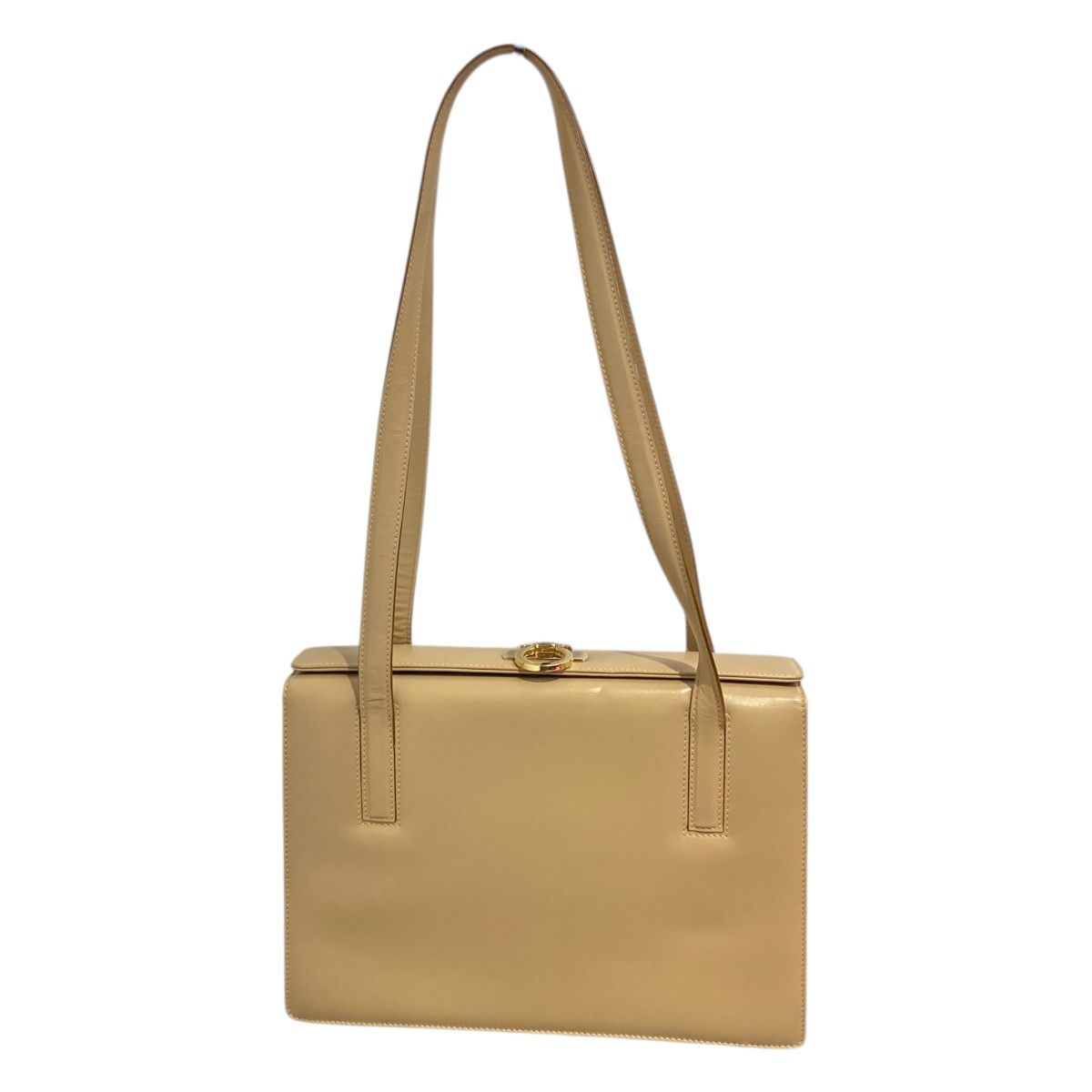 【中古】Salvatore Ferragamo ガンチーニ ショルダーバッグ ベージュ 【020526】（サルヴァトーレフェラガモ）