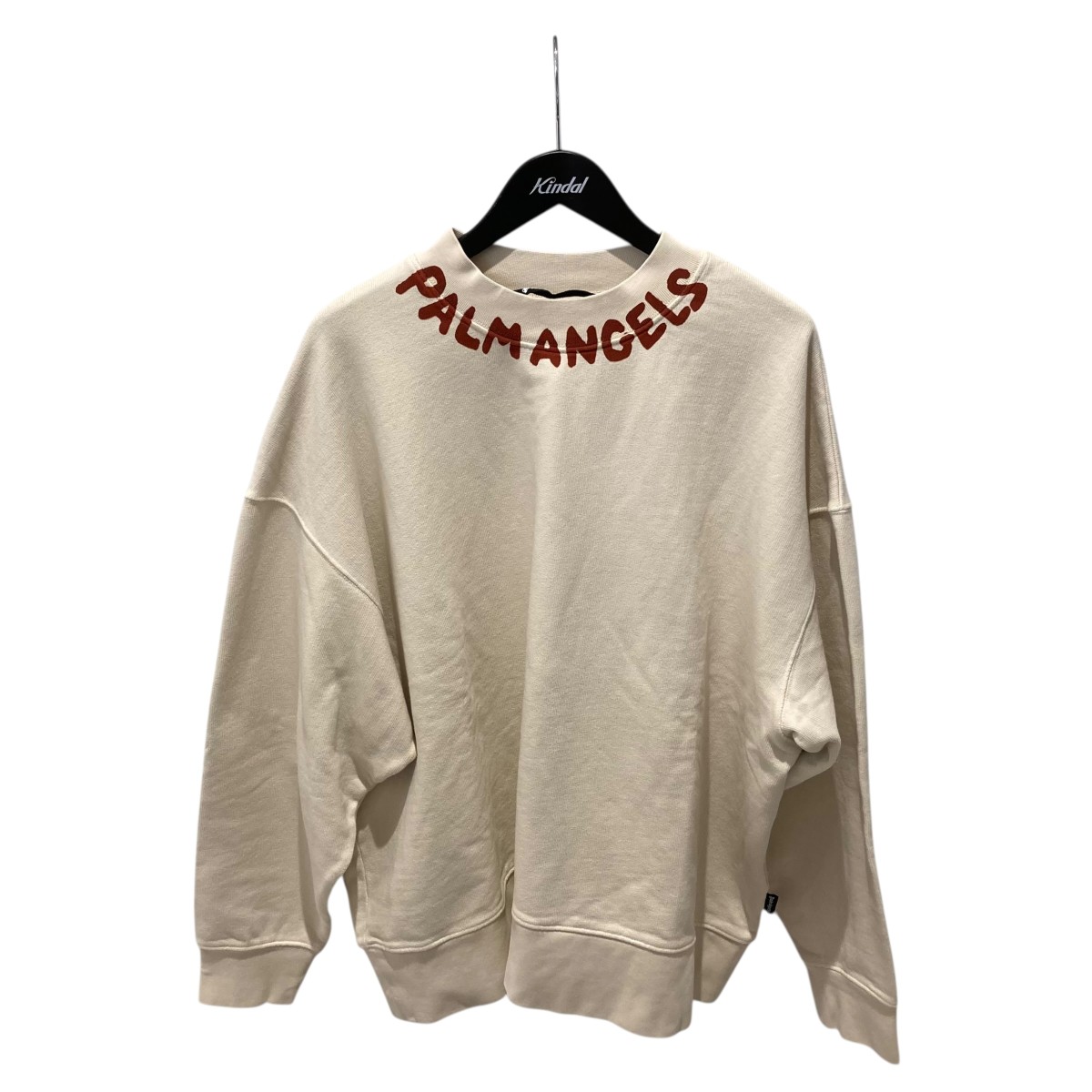 【中古】\u003cBR\u003ePalm Angels\u003cBR\u003eSEASONAL LOGO CREWNECK クルーネックスウェット PMBS24-021 白いこと 大きさ：L\u003cBR\u003e【通貨価値思いなおす】