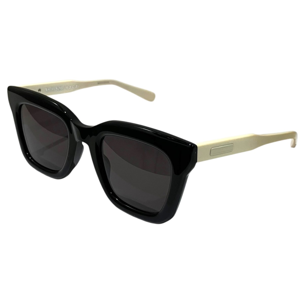 【中古】sacai×NATIVE SONS 黒眼鏡 20-0105S 黒いこと×白いこと 大きさ：48□24-144 【020526】（サカイ×ネイティブサンズ）