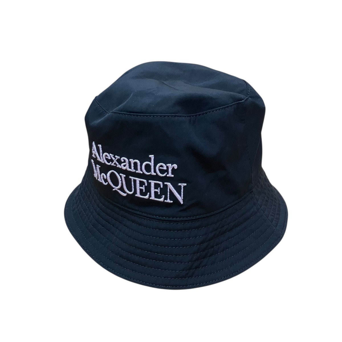 【中古】ALEXANDER McQUEEN 井戸釣瓶かぶり笠 黒いこと 大いさ：M 【020526】（アレキサンダーマックイーン） 帽子-キャップ