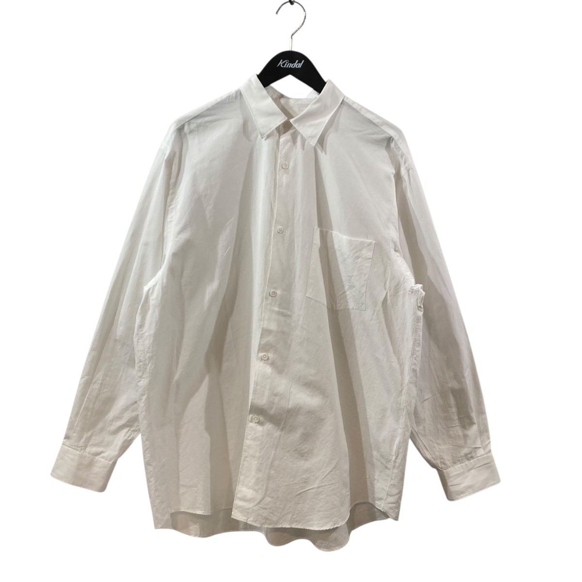 【中古】COMOLI 26SS コモリシャツ 長袖プルオーバー D01-02001 白いこと 大きさ：3 【020526】（コモリ）