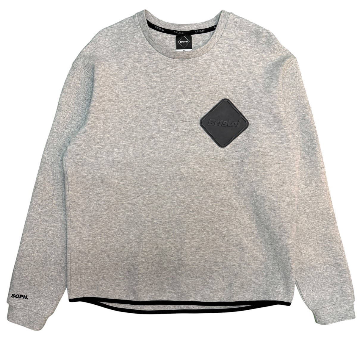 【中古】F．C．R．B． 19AW／ SWEAT CREW NECK TOP ／ワンポイントクルーネックスウェット FCRB-192005 薄墨色 大きさ：XL 【020526】（エフシーアールビー）