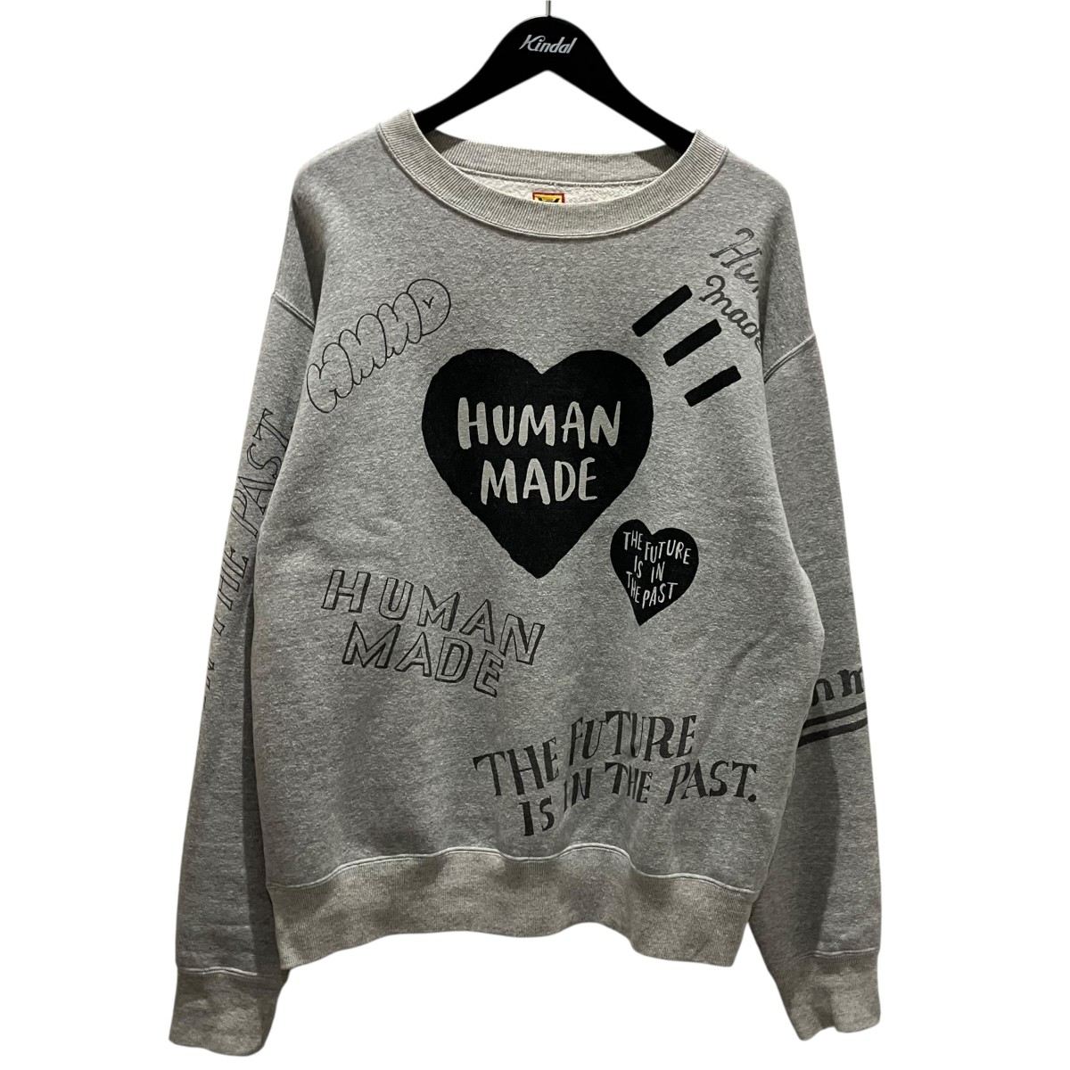 【中古】HUMAN MADE 【GRAFFITI SWEATSHIRT】 グラフィックスウェット HM28CS022 グレー サイズ:L 【030526】(ヒューマンメイド)|ブランド古着のカインドオル