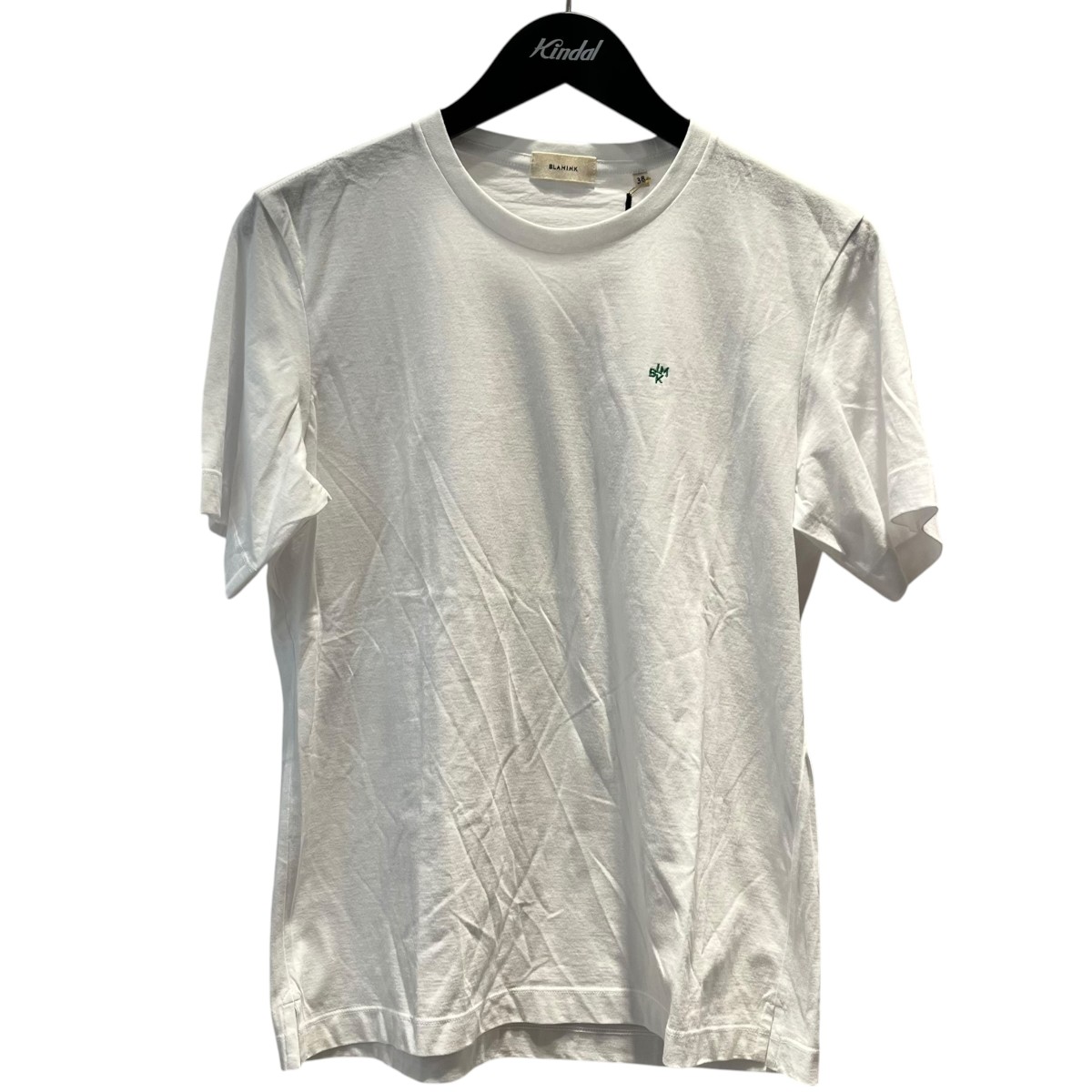 【中古】BLAMINK ワンポイントロゴ刺繍 半袖Tシャツ 7917-2-220066 ホワイト サイズ:38 【030526】(ブラミンク)|ブランド古着のカインドオル