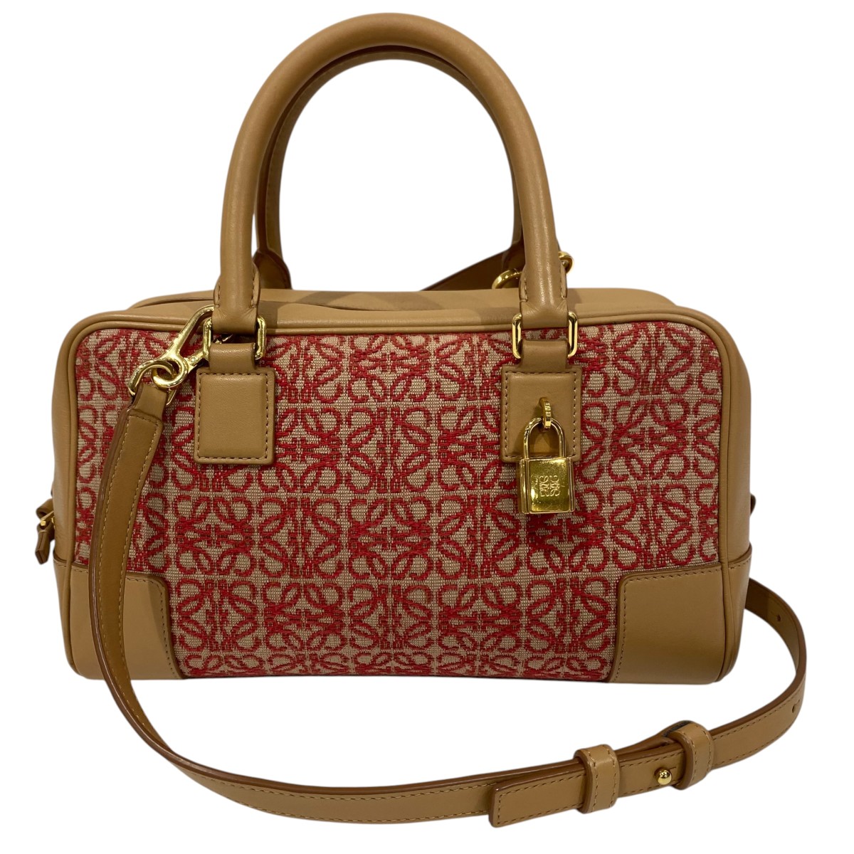 【中古】LOEWE アマソナ リピートアナグラム ｱﾏｿﾅ ﾘﾋﾟｰﾄｱﾅｸﾞﾗﾑ 赤いこと 【030526】（ロエベ）