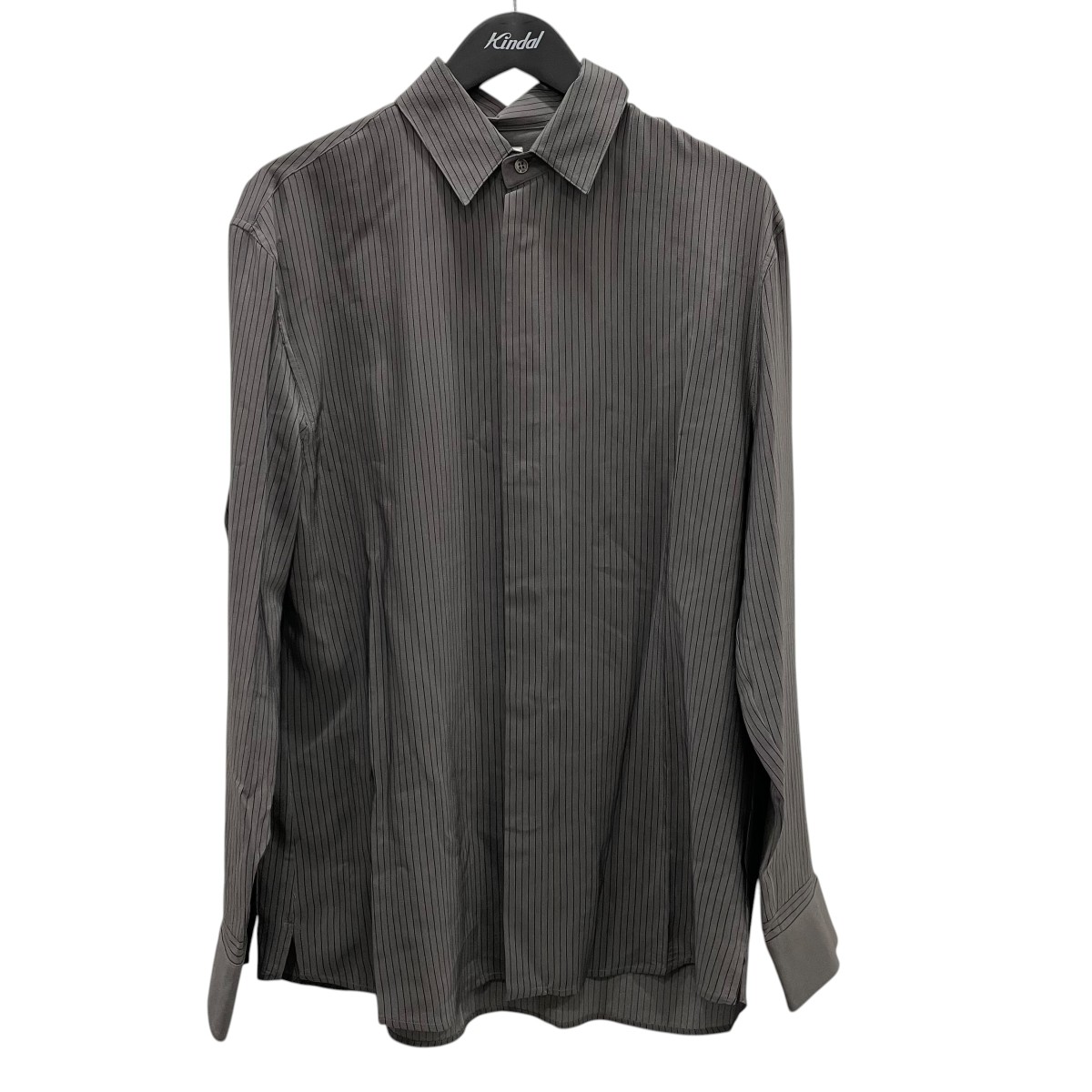 【中古】Saint Laurent SILK 100％ 長袖プルオーバー 819509 薄墨色 大きさ：39 【040526】（サンローラン）