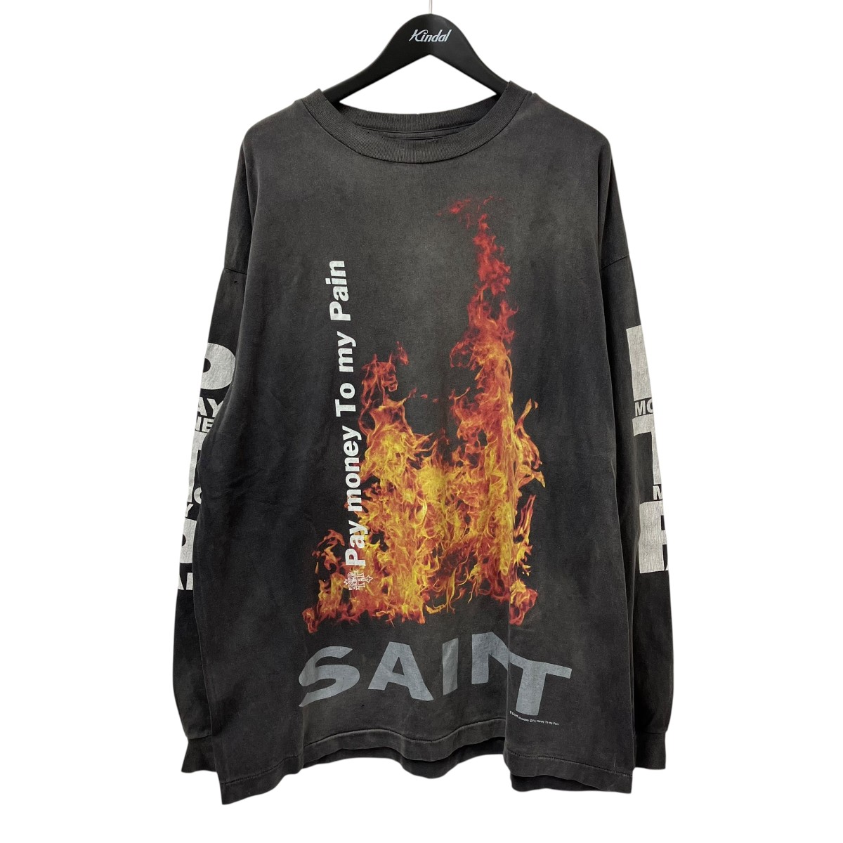 【中古】SAINT MICHAEL 長袖プルオーバー SM-YS8-0000-C50 薄墨色 大きさ：XXL 【040526】（仙マイケル）