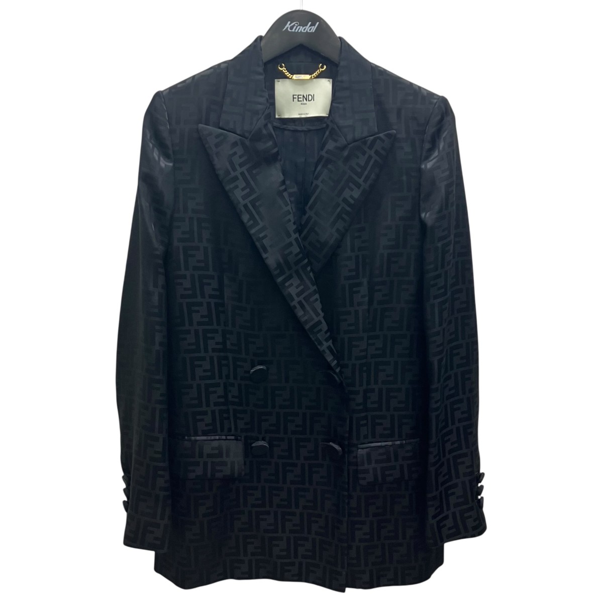 【中古】FENDI　テーラードジャケット ブラック サイズ：38 【040526】（フェンディ）｜ブランド古着のカインドオル