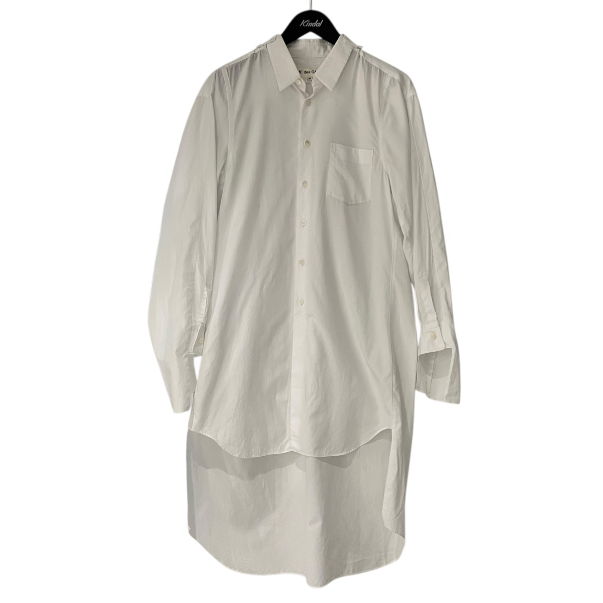【中古】COMME des GARCONS 19SS GC-B004 うつり変わり ロングプルオーバー 長袖プルオーバー 白いこと 大きさ：M 【040526】（コムデギャルソン）