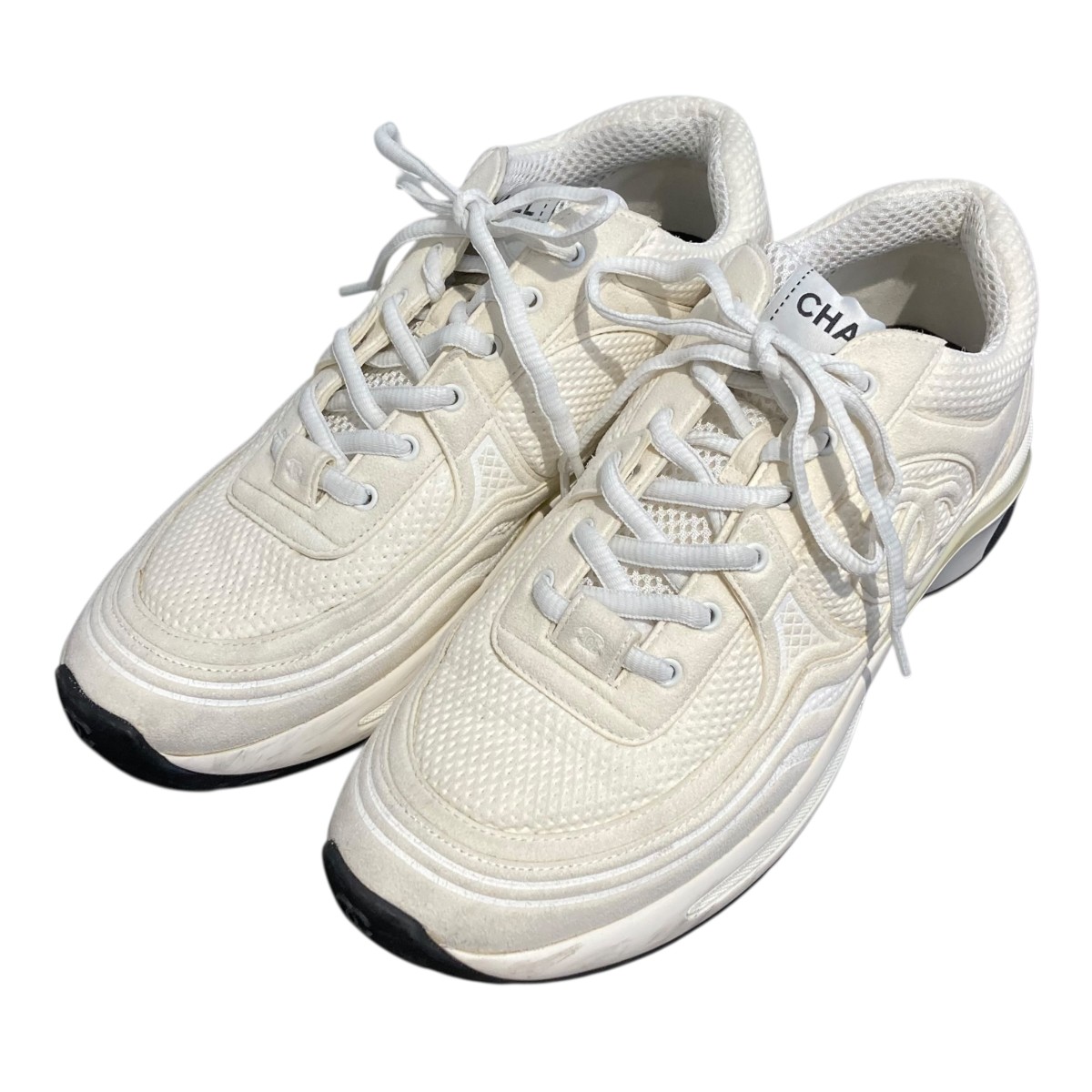 【中古】CHANEL 24SS ココマークスニーカー G45077 白いこと 大きさ：39(約25珊) 【040526】（シャネル）