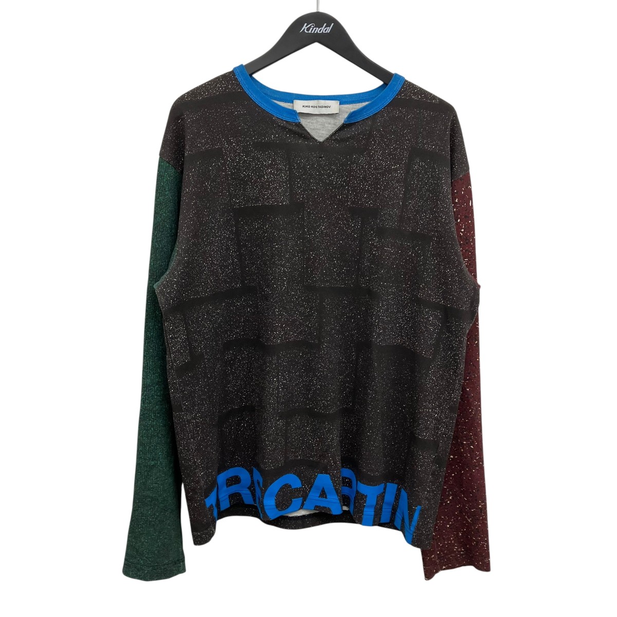 【中古】Kiko Kostadinov KKT 開けっ広げ祝するＴシャツ 黒いこと 大きさ：46 【040526】（キココスタディノフ）