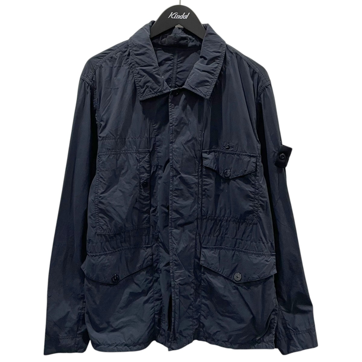 【中古】STONE ISLAND 25SS 生きすだま天下太平 ナイロン スメグリリアート 活動の領域上衣 Ghost Piece Nylon Smerigliato Field Jacket K1S154100033 米国海軍 大きさ：L 【040526】（ストーンアイランド）