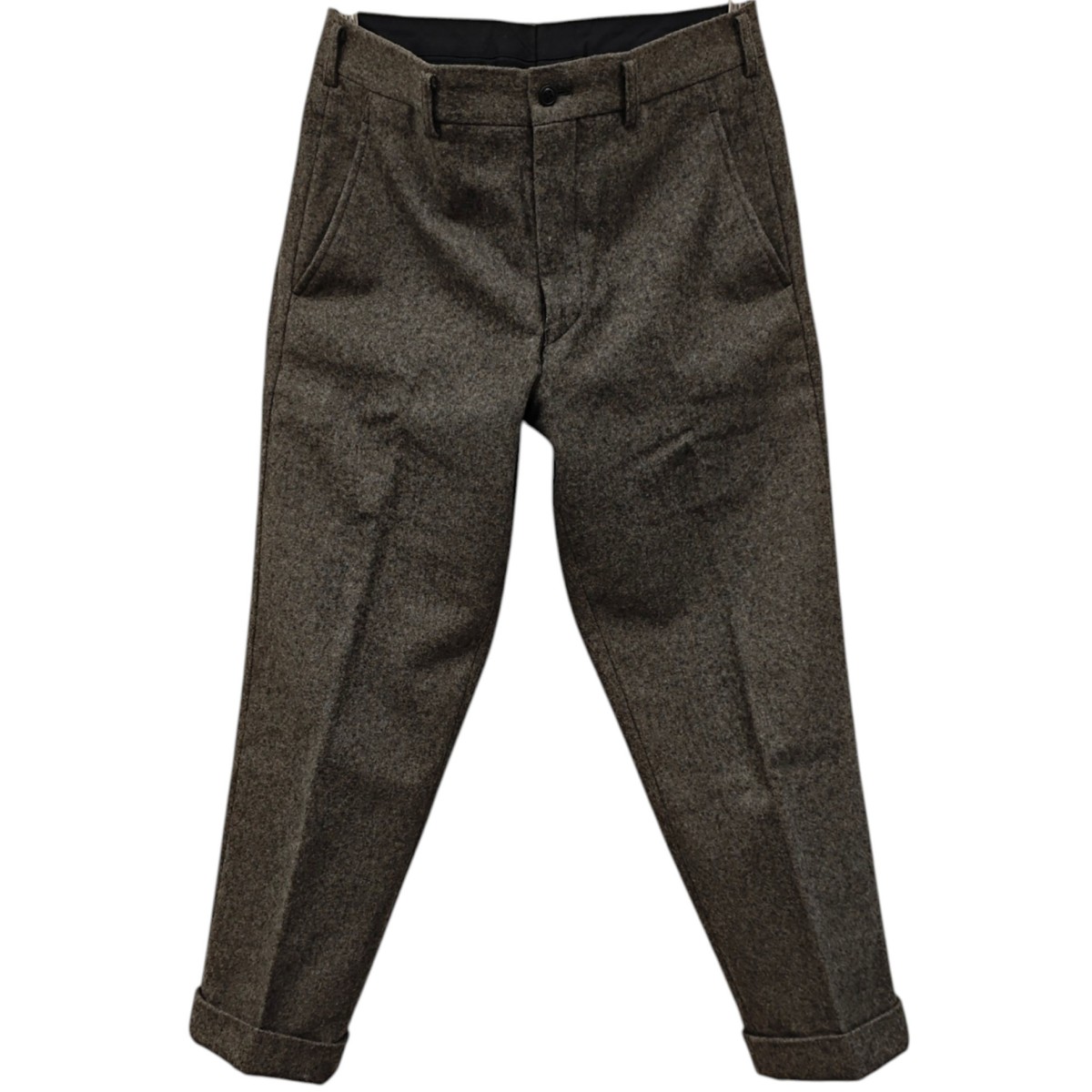 【中古】COMME des GARCONS HOMME PLUS 羊毛スラックス PF-P061 赤銅色薄墨色 大きさ：S 【040526】（コムデギャルソンオムプリュス）