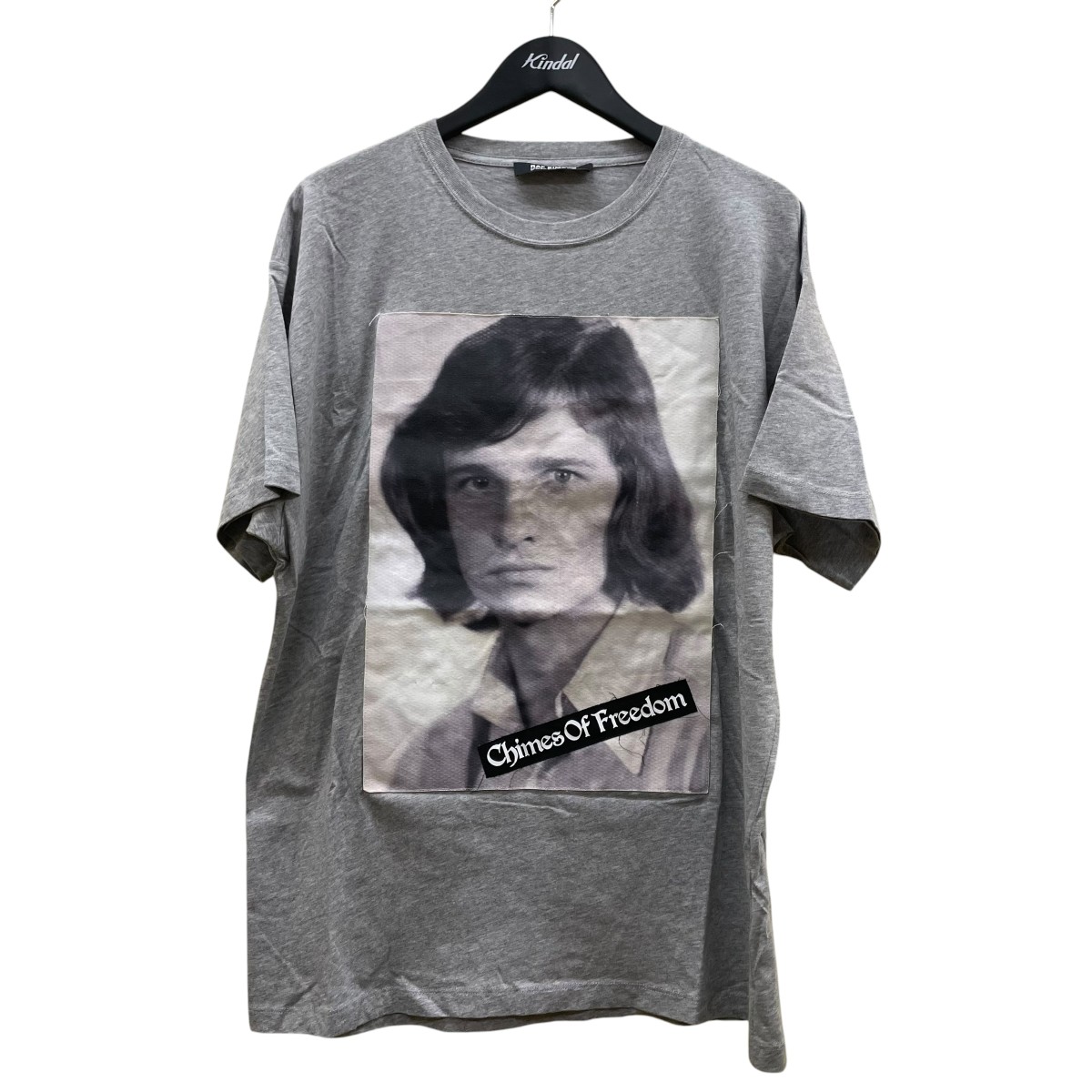 【中古】RAF SIMONS 21SS Chimes Of Freedom T-Shirt 半袖プルオーバー 綿織物プルオーバー 211 M121 薄墨色 大きさ：S 【040526】（ラフシモンズ）