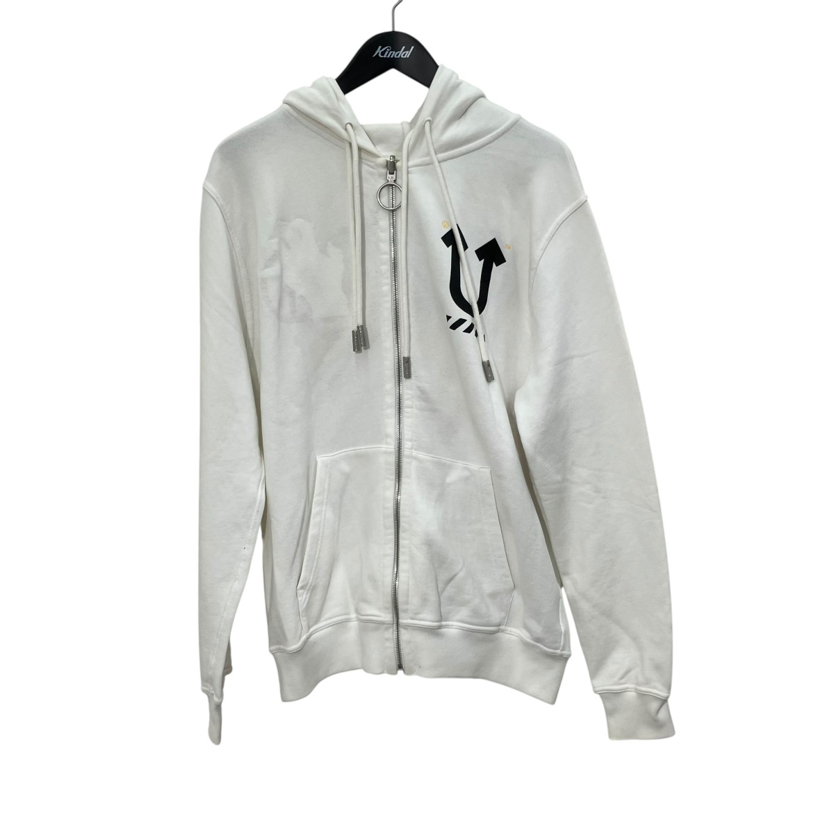 【中古】\u003cBR\u003eOFFWHITE×UNDERCOVER\u003cBR\u003eジップパーカー OMBE002G19762010 白いこと 大きさ：S\u003cBR\u003e【通貨価値思いなおす】