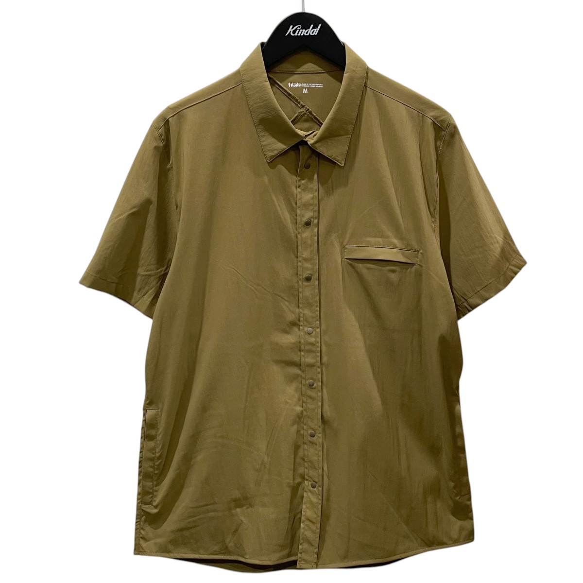 【中古】Poutnik by Tilak 半袖プルオーバー Knight Shirts S／S ナイト爵プルオーバー 二分の一捩り カーキ 大きさ：M 【050526】（界面ニック バイ ティラック）