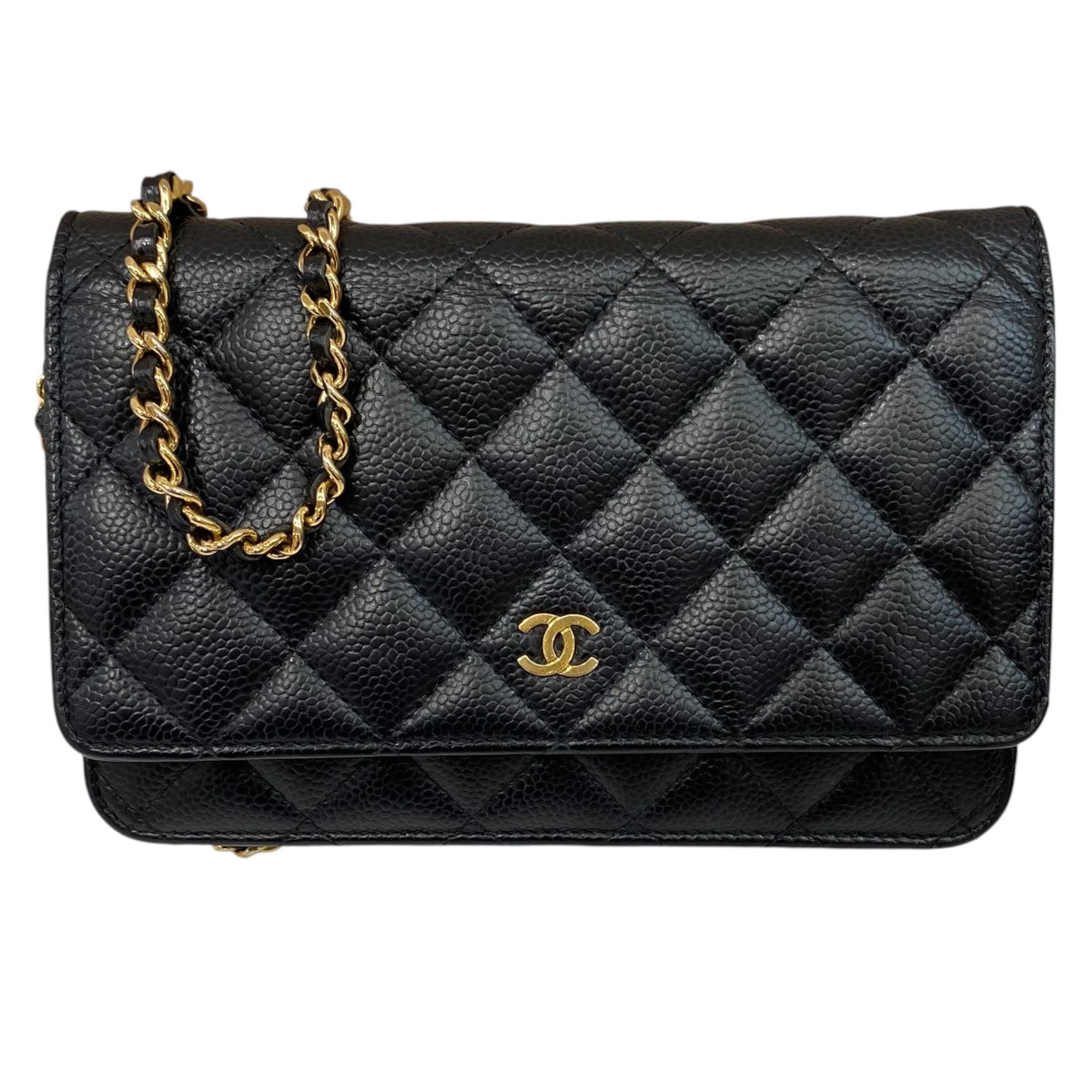 【中古】\u003cBR\u003eCHANEL\u003cBR\u003eマトラッセ チェーンショルダーウォレット キャビア人はだ 黒いこと\u003cBR\u003e【通貨価値思いなおす】