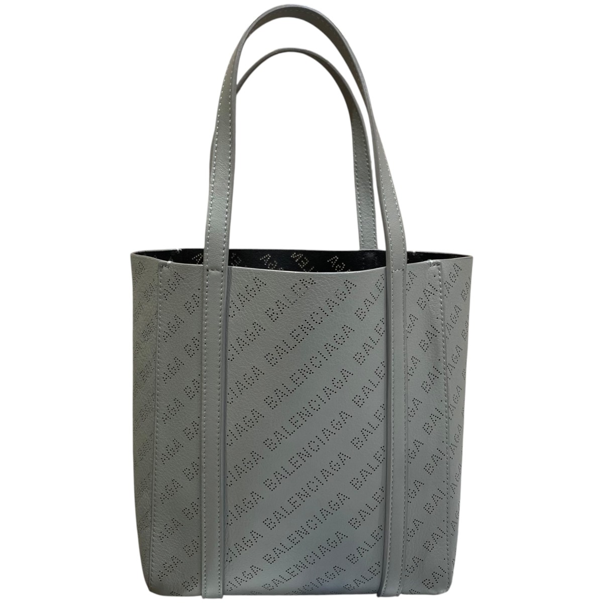 【中古】BALENCIAGA パンチングロゴ エブリデイトート 551815 薄墨色 【040526】（バレンシアガ）