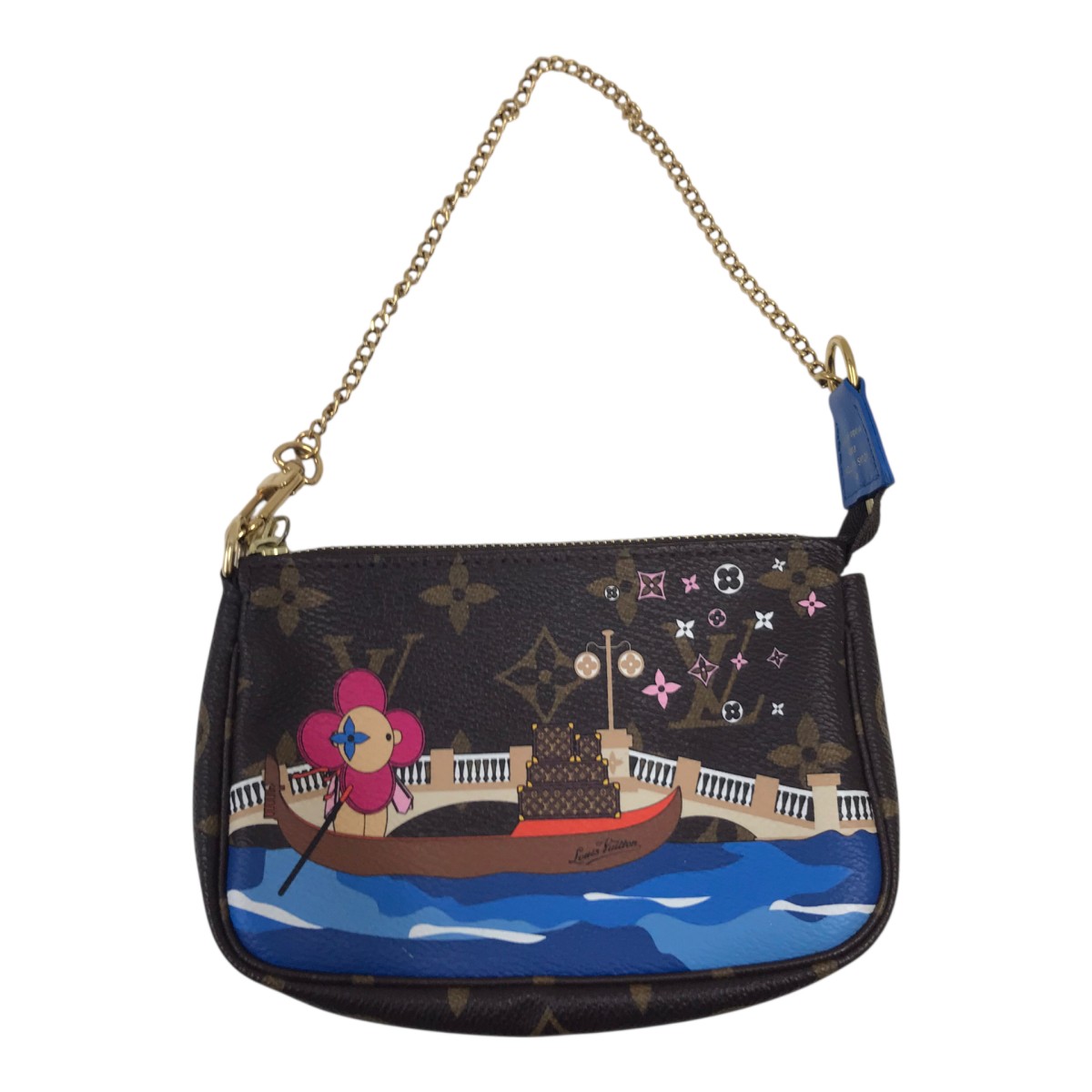【中古】LOUIS VUITTON ミニポシェットアクセソワール ミニ車寄せ 赤銅色 【050526】（ルイヴィトン）