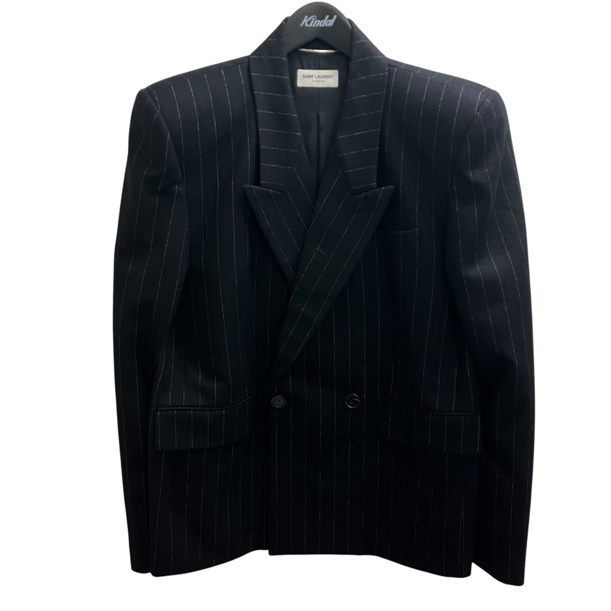【中古】Saint Laurent Paris テーラードジャケット 黒いこと 大いさ：48 【050526】（サンローランパリ） メンズファッション-コート・ジャケット