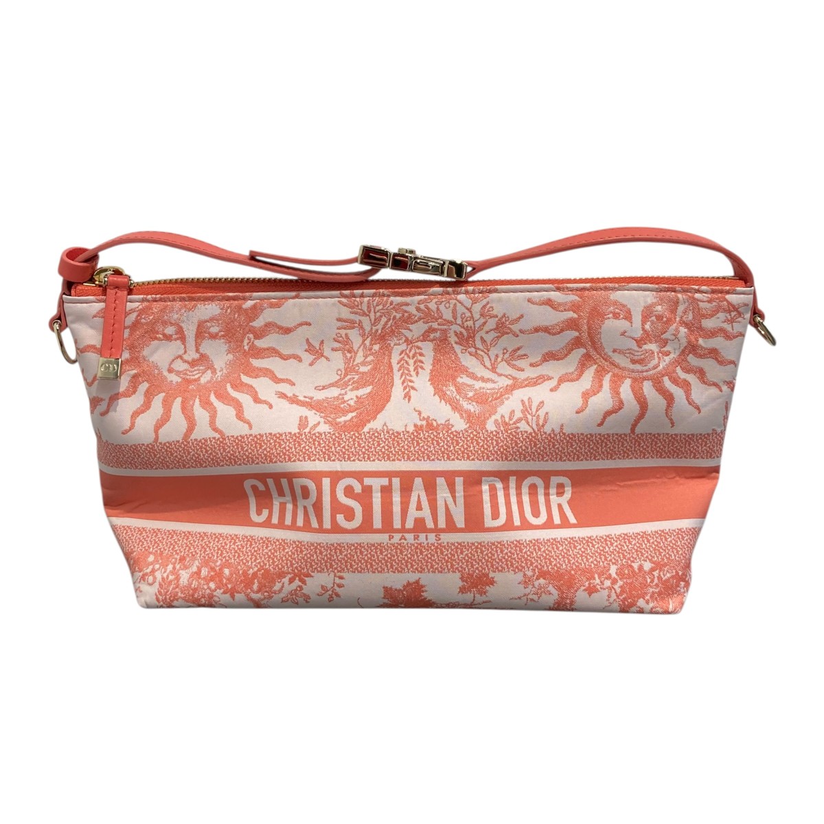 【中古】Christian Dior　Dioriviera アクセサリーポーチ ピンク 【050526】（クリスチャンディオール）｜ブランド古着のカインドオル