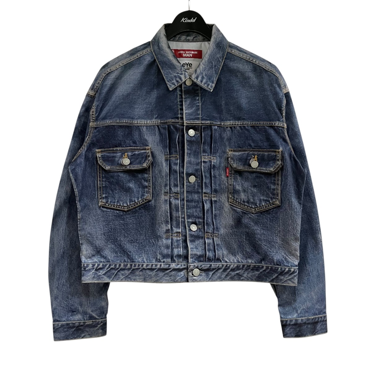 【中古】eYe COMME des GARCONS JUNYAWATANABE MAN 転写デニムジャケット インディゴ サイズ：XL 【050526】（アイジュンヤワタナベマン）