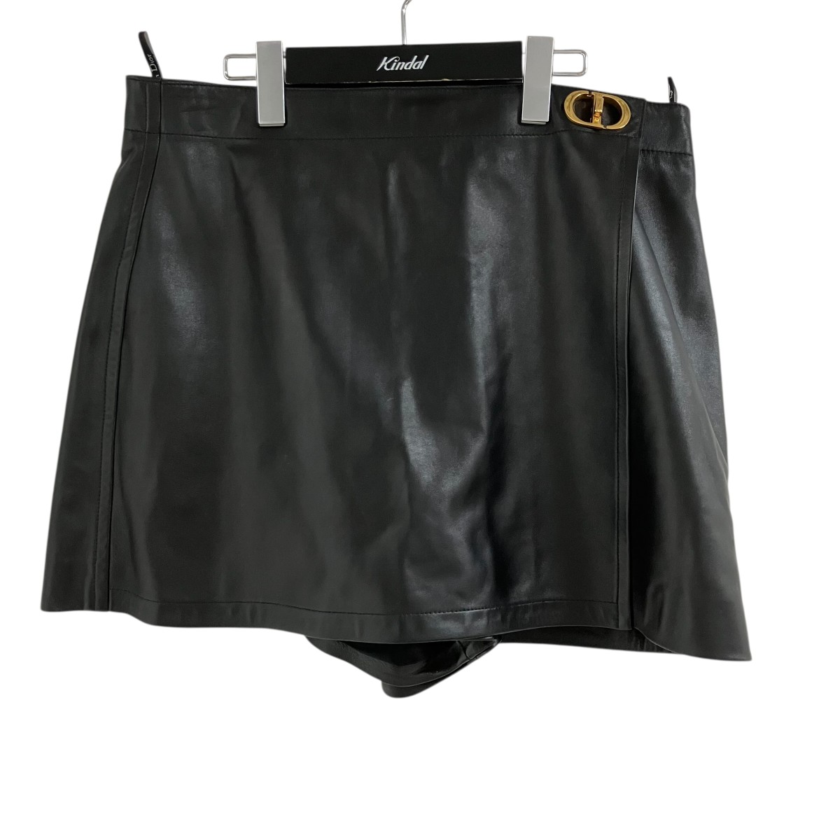 【中古】\u003cBR\u003eChristian Dior\u003cBR\u003eCDバックルラムレザーショートパンツ 黒いこと 大きさ：46\u003cBR\u003e【通貨価値思いなおす】