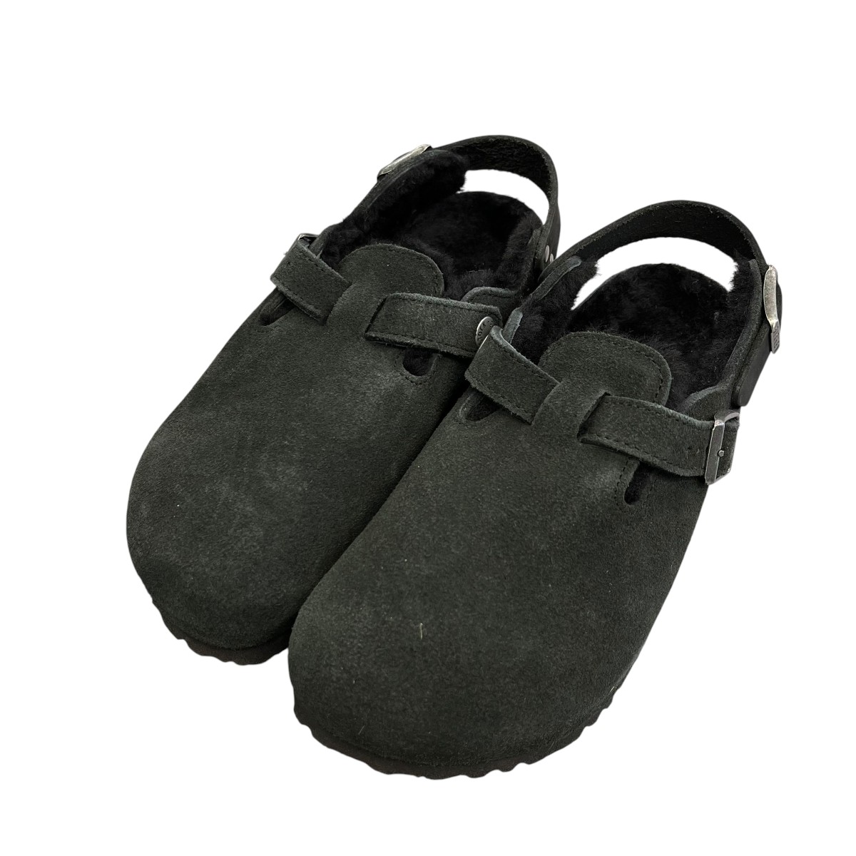 【中古】BIRKENSTOCK TOKIO SHEARING ミュール 黒いこと 大きさ：24.0 【280526】（ビルケンシュトック）