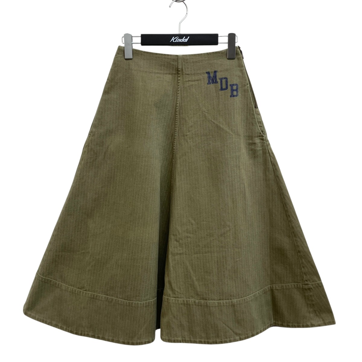 【中古】MADISON BLUE 23AW PANEL FLARE SK HERRINGBONE スコート MB221-6016 オリーブ 大きさ：00(XS) 【060526】（マディソン青み）