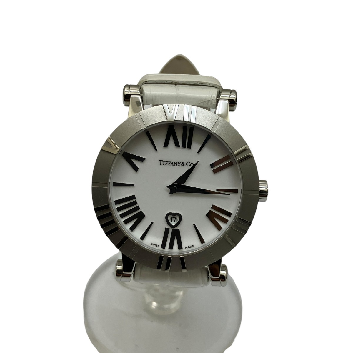 【中古】Tiffany ＆ Co．アトラス36mm クオーツ腕時計 Z1301．11．11A20A71A ホワイト【価格見直し】｜ブランド古着のカインドオル