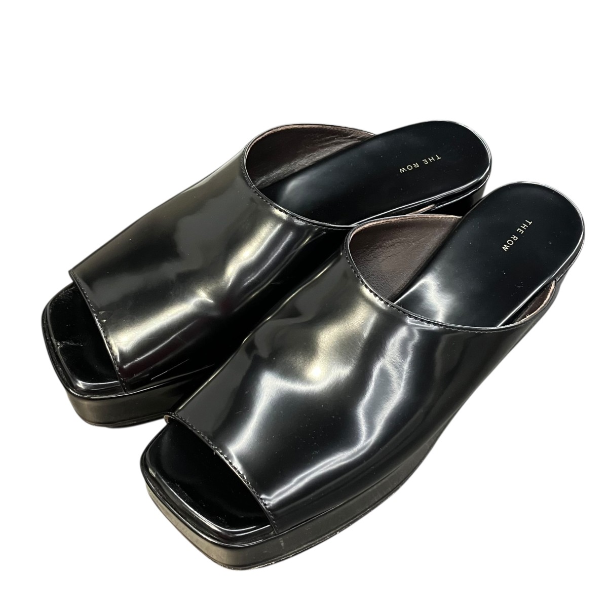 【中古】THE ROW EMI FLATFORM  サンダル 黒いこと 大いさ：37(約23.5糎~24糎) 【060526】（ザロウ）