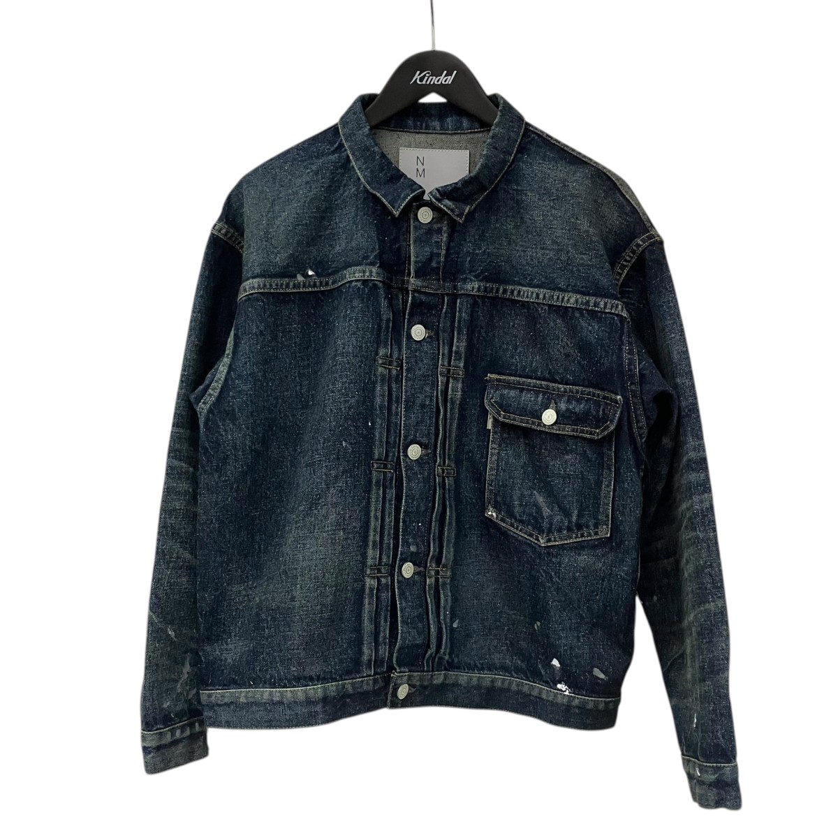 【中古】New Manual #001 T-BACK DENIM JACKET 絵の具産業 ジーンズ上衣 インディゴ 大きさ：L 【060526】（ニュー取扱説明書）