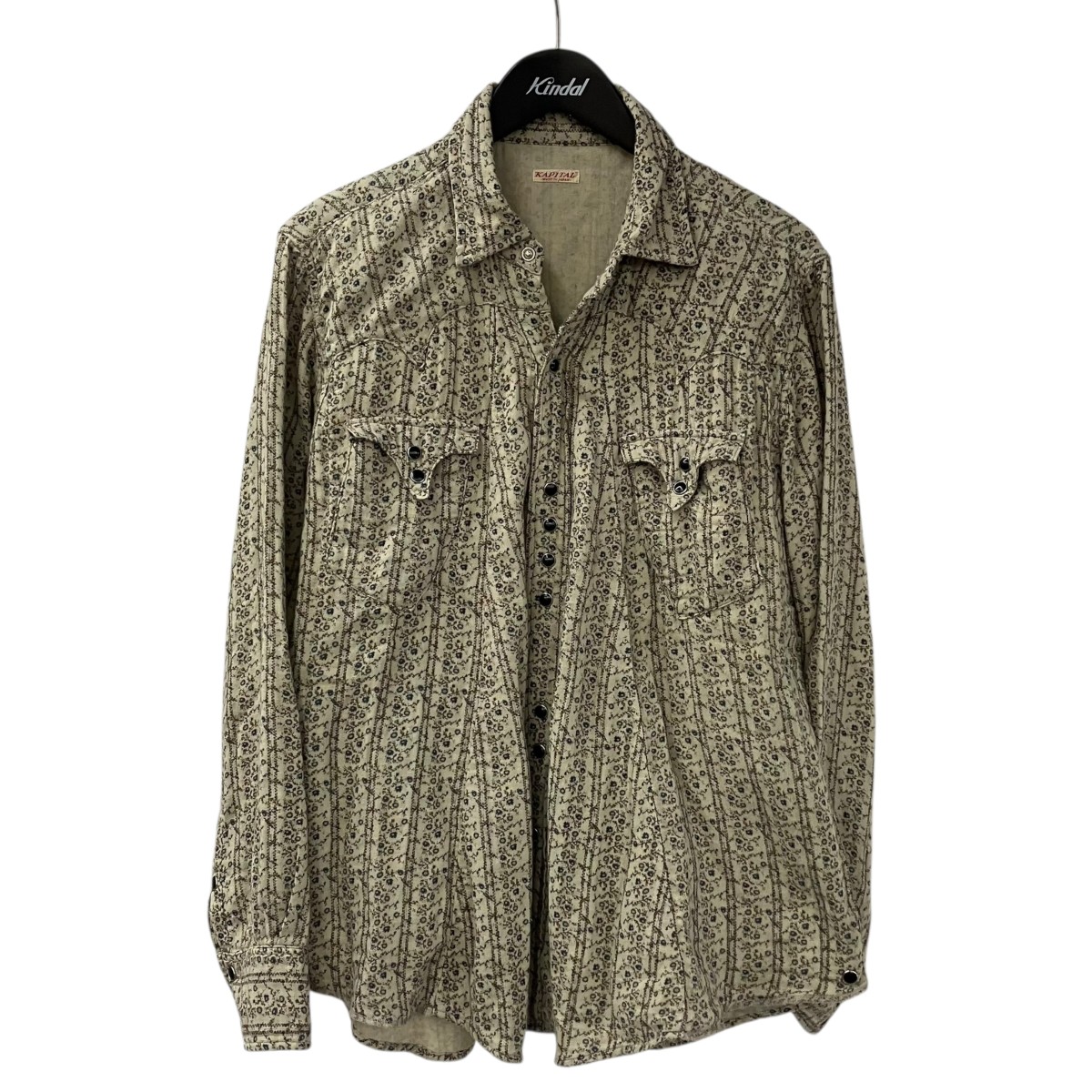 【中古】KAPITAL リバティ柄ウエスタンシャツ 総柄シャツ K1403LS256 ベージュ サイズ：2 【060526】（キャピタル）