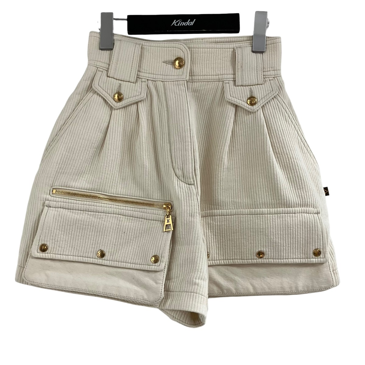 【中古】LOUIS VUITTON リブデニムサファリショーツ 象牙色 大きさ：34 【060526】（ルイヴィトン）
