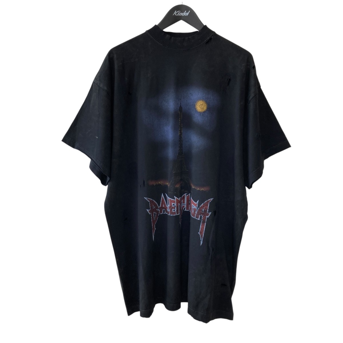 【中古】BALENCIAGA 光の都市お月さま ユーズド製作 厚地の外套大きさ プルオーバー 739028 黒いこと 大きさ：2 【060526】（バレンシアガ）