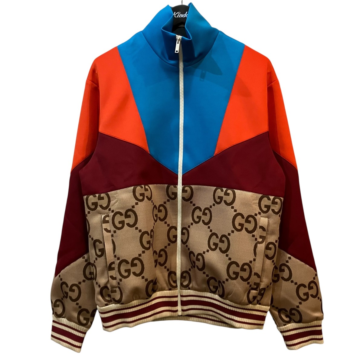 【中古】GUCCIジャンボGGネオプレンジップジャケット 693022 マルチカラー サイズ：XS【価格見直し】｜ブランド古着のカインドオル